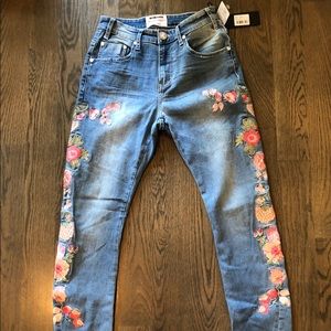 Brand New Free People Embroidered Jeans